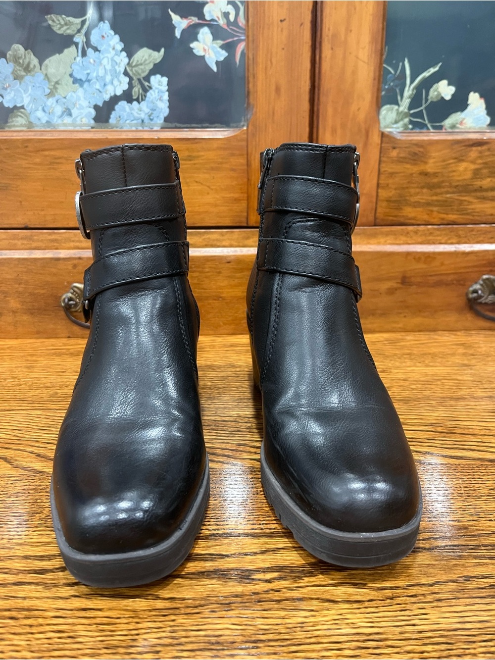 Baretraps Towanda Black Ankle Booties – Size 7.5 🖤 Fall Witchy Moto Edgy - Picture 2 of 9